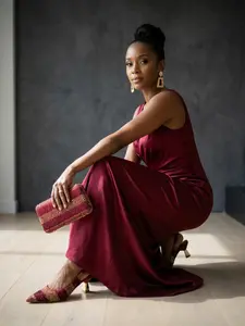 Women's Elegant High Heel Shoes & Handbag Set, Italian Design, Special Synthetic Fabric, Perfect for Weddings & Parties