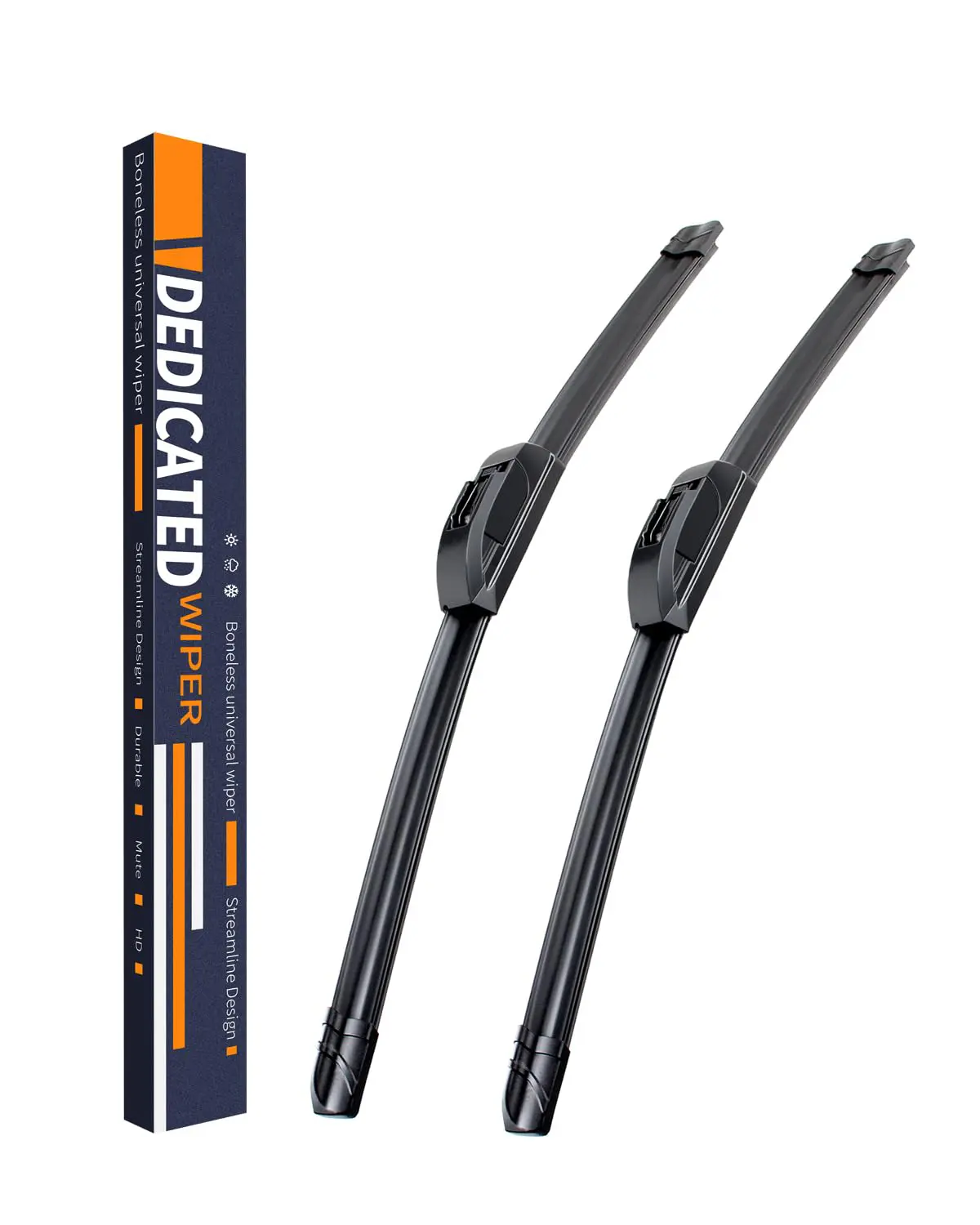 DIBMS OEM Quality 22''+22''  Premium All-Season Automotive Replacement J-Hook Silent Wiper Blades (Set of 2) cars accessories car stuff Auto Parts