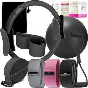 Pilates Set   Pilates Equipment for Women Kit with Magic Circle Pilates Ring and Ball Set, Resistance Bands & Massage Balls & Exercise Bands for ToningFlexibility & Core Strength