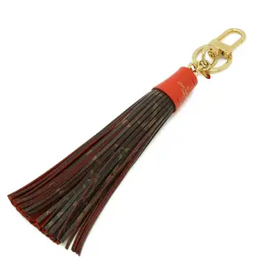 Pre-owned Louis Vuitton Canvas Small Leather Goods Monogram Tassel Bag Charm