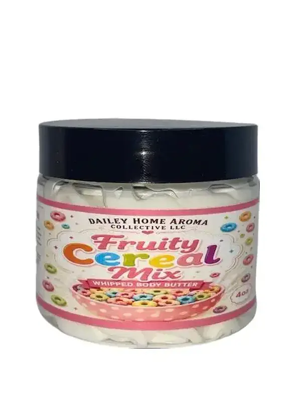 Fruity Cereal Mix Whipped Body Butter  Deep Moisture Body Butter  4 oz