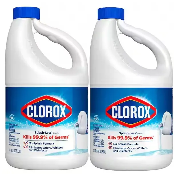 2-Pack 77 fl. oz. Splash-Less Regular Concentrated Disinfecting Liquid Bleach Cleaner