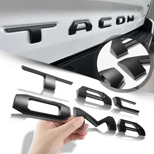 Durable 3D ABS Car Letter Sticker, Auto Tailgate Badge Decal Styling Accessory Compatible with Toyota Tundra Tacoma Pickup Truck Exterior Decoration