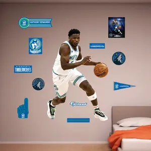Anthony Edwards - RealBig Classic Jersey Collection - Official NBA - Minnesota Timberwolves - Reusable Vinyl Wall Decals