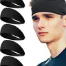 5 Pcs Unisex Running Headbands, Workout Headbands, Quick-Dry Wide Sweat-Absorbent Sports Sweatband for All-Season Use