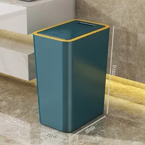 2026 New Trash Can with Lid, Home Use for Bathroom, Laundry Room, Kitchen, Office, Room, Dormitory, Multi-Purpose Waste Bin