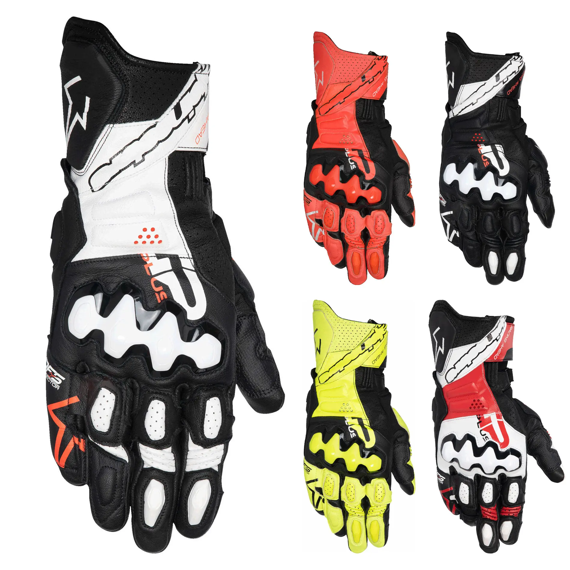 GP Plus Rv3 Long Cuff Leather Gloves, Touchscreen Dirt Bike Gloves with Anti-slip, Breathable, Protective Features for Motorcycle Use