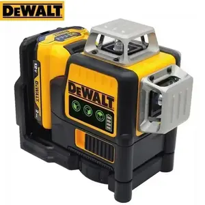 DEWALT 089LG 3 Sides 360 Degree Vertical 12V Lithium Battery 12 Lines Laser Level with Green Meter for Outdoor Construction & DIY Projects Tool