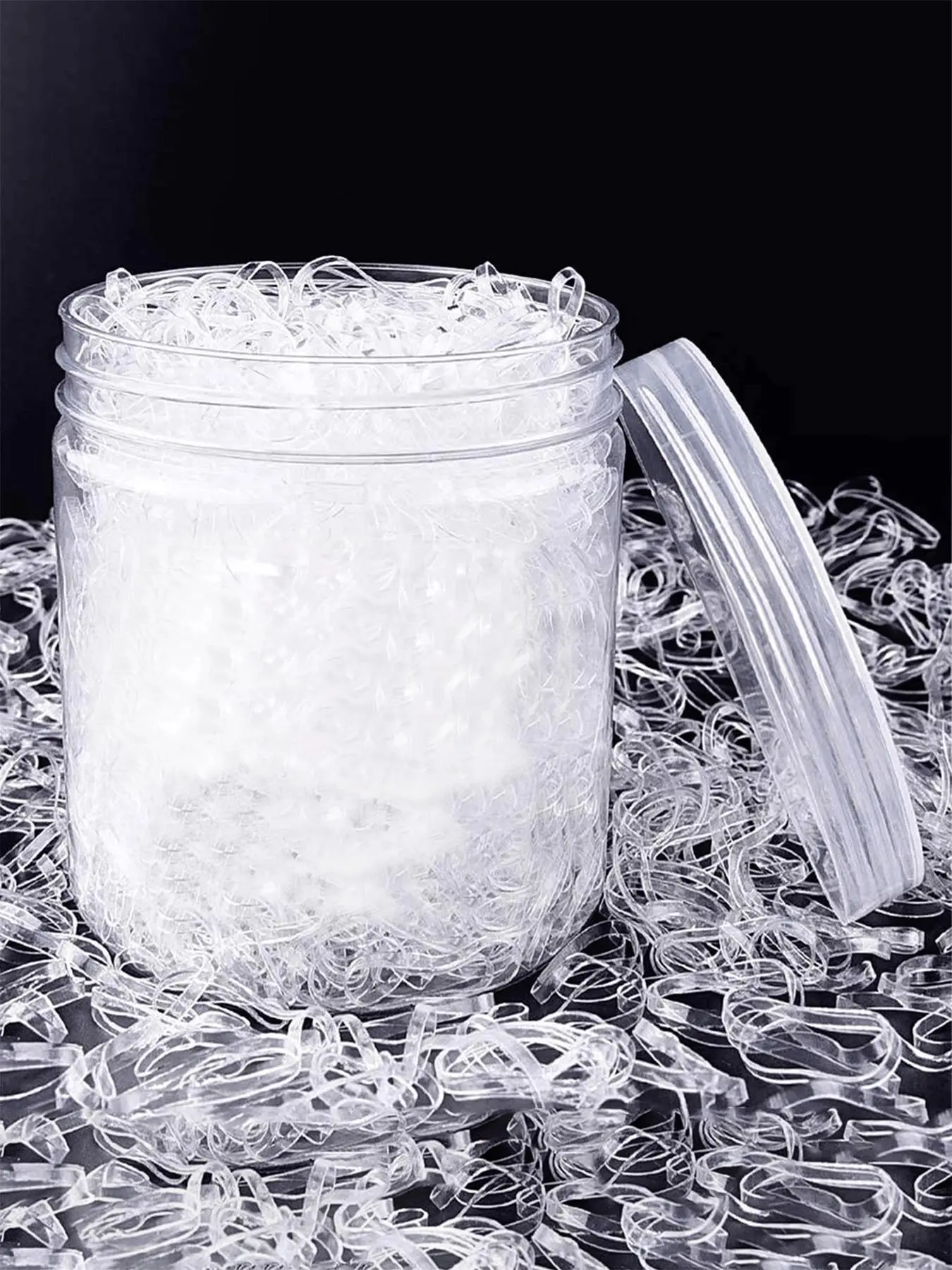 1000pcs-Clear-Mini-Elastic-Rubber-Hair-Tie-Durable-Reusable-Soft-Portable-Perfect-Accessory-For-Daily-Life-And-Sports, Scrunchie, Hair Ties, Hair Accessories, Scrunchies Bulk