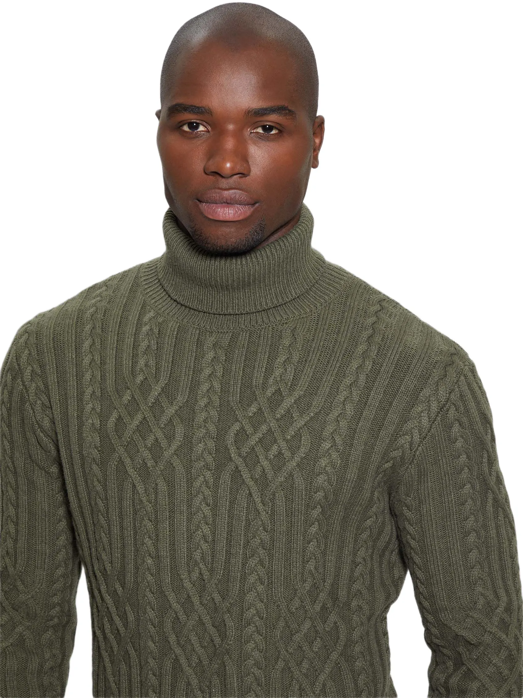 GUESS Male Eco Evander Cable-Knit Sweater