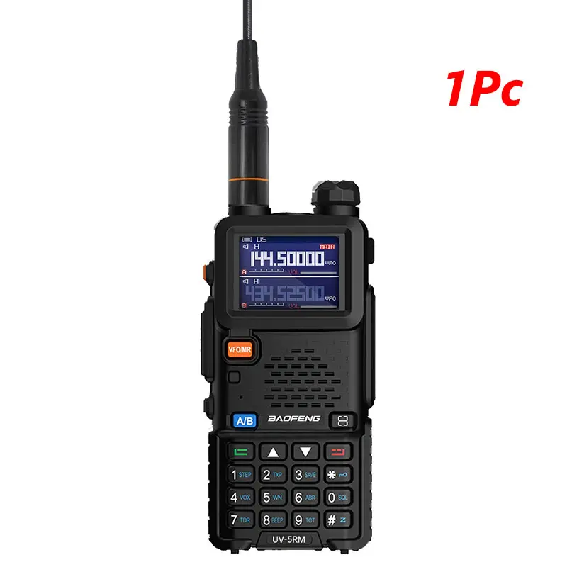 Baofeng New UV-5R Upgrade Radio Ham Radio Handheld Long Range Rechargeable Walkie Talkies, NOAA Emergency Two Way Radio with 999CH, USB-C Charging for Survival Gear Hunting Camping, 1 Pack