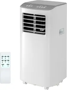 【Christmas Gift】Compact 8000 BTU Portable Air Conditioner, 3-In-1 Unit With Fan and Dehumidifier, Perfect for Spaces Up to 350 Sq. Ft, Features 24-Hour Timer, Low Maintenance, White + Grey Top