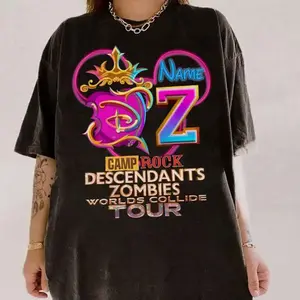 Worlds Collide Concert Tour 2026 Custom T-Shirt, Zombies Camp Rock, Malachi Barton tee, Music Concert Festival Tee SO5SF
