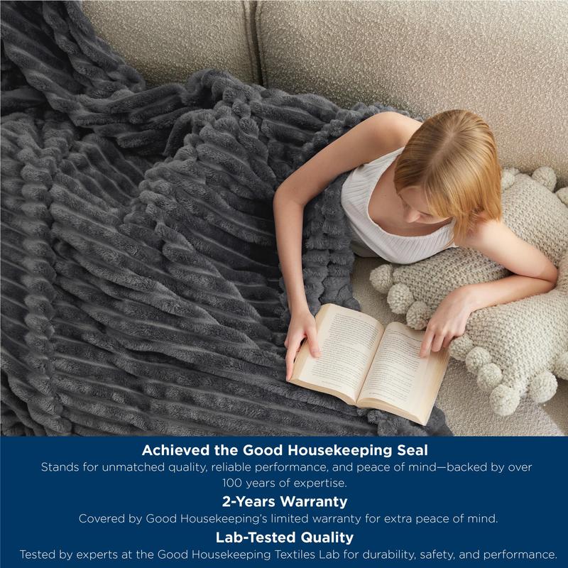 Bedsure Luxury Chunky Corduroy Fleece Sleep  Blanket- Ultra Soft, Warm, Cozy Extra Soft  Baby Blanket for Sofa, Bed, Nursery Ideal Seasonal Gift Solid Yellow Color,Autumn Lightweight Comforter