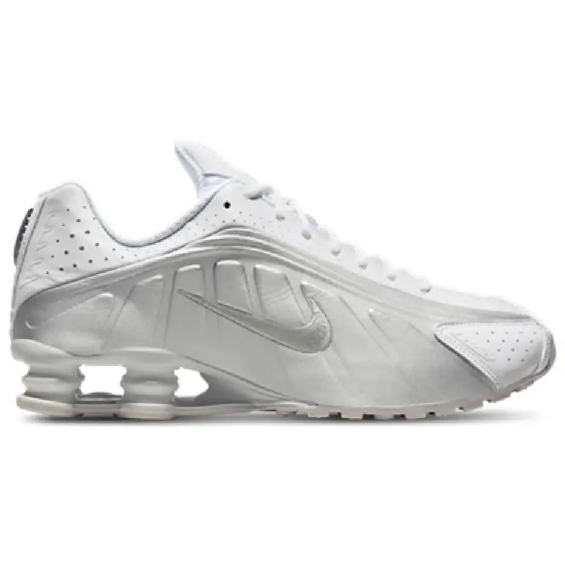 Women's Nike SHOX R4 White/White-Metallic Silver (AR3565 101)
