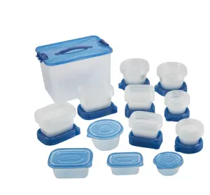 92 Piece Food Storage Variety Value Set with Blue Lids