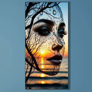 5D DIY Full Drill Round Diamond Painting - Diamond Art Painting Kit Twilight Seascape. Mosaic, Canvas - DIY Decor, Home Wall Decoration, Suitable for Halloween and Christmas, Birthday and Anniversary Gifts.