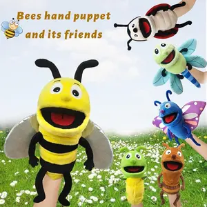 Hand Puppet Realistic Plush Puppet 13",Insect Animal Puppets for Kids Insect Stuffed Animal Hand Puppet with Moveable Mouth,Soft Stuffed Puppet Story Toy Puppets Role Play Show Game Ladybug