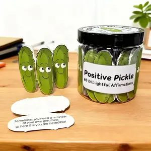 Positive Pickle Affirmations Cards, Quote Cards, Emotional Support Pickles, Good Luck Gifts for Women, Support Pickle Inspirational Cards with Positive Messages, Daily Affirmations for Women