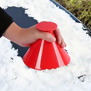 Multifunctional 5-In-1 Ice Scraper Snow Shovel, Conical Windshield Deicer Tool, Easy Winter Snow Removal, Fast Safe Car Ice Brush