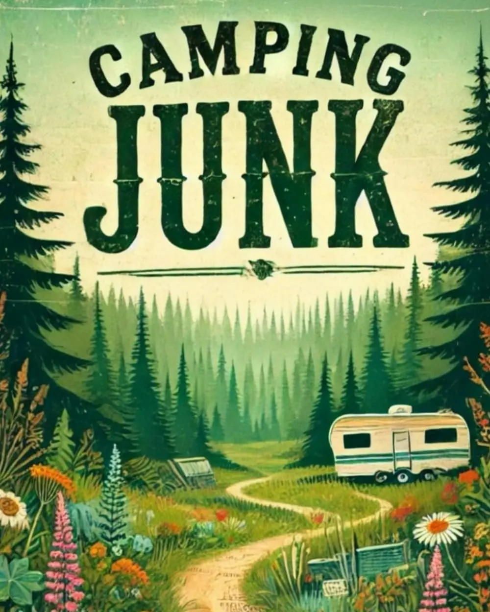 Camping Junk Journal for RV and Tent Campers - Camping Scrapbook Journal - Camp Memory Book - Travel Journal for Memories
