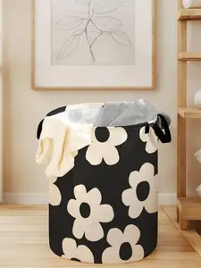 Large Capacity Floral Print Laundry Basket with Handles, Collapsible Laundry Hamper, Durable Foldable Storage Bin for Clothes and Toys, Perfect for All Seasons, Laundry Basket Organizer