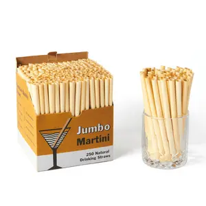 Martini Jumbo Straws Case by HAY! Straws | 1500 Compostable Drinking Straws | 6" Length Cocktail Straws  | Drinkware  & Beverage Supplies