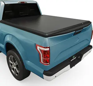 5.5ft Bed Soft Quad-fold Truck Bed Tonneau Cover Compatible with 2015-2025 Ford F-150 F150 (Excl. Raptor Series)