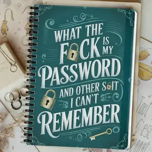 The Christmas gift! This minimalist advanced password book supports quick access to website passwords and username storage, making it suitable for logging into internet computers at home and in the office, Hardcover spiral notebook