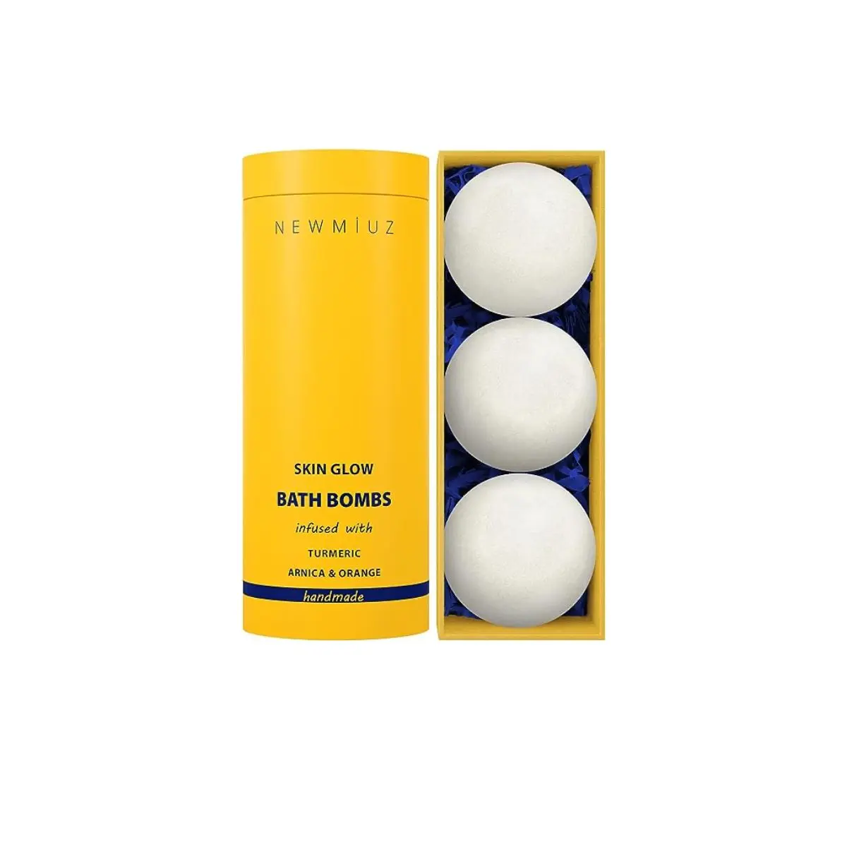 XL Turmeric Infused Bath Bombs | Turmeric powder, Arnica & Orange Essential Oil | Relaxing & Invigorating | Aromatherapy Body Care Body Wash