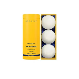 XL Turmeric Infused Bath Bombs | Turmeric powder, Arnica & Orange Essential Oil | Relaxing & Invigorating | Aromatherapy Body Care Body Wash