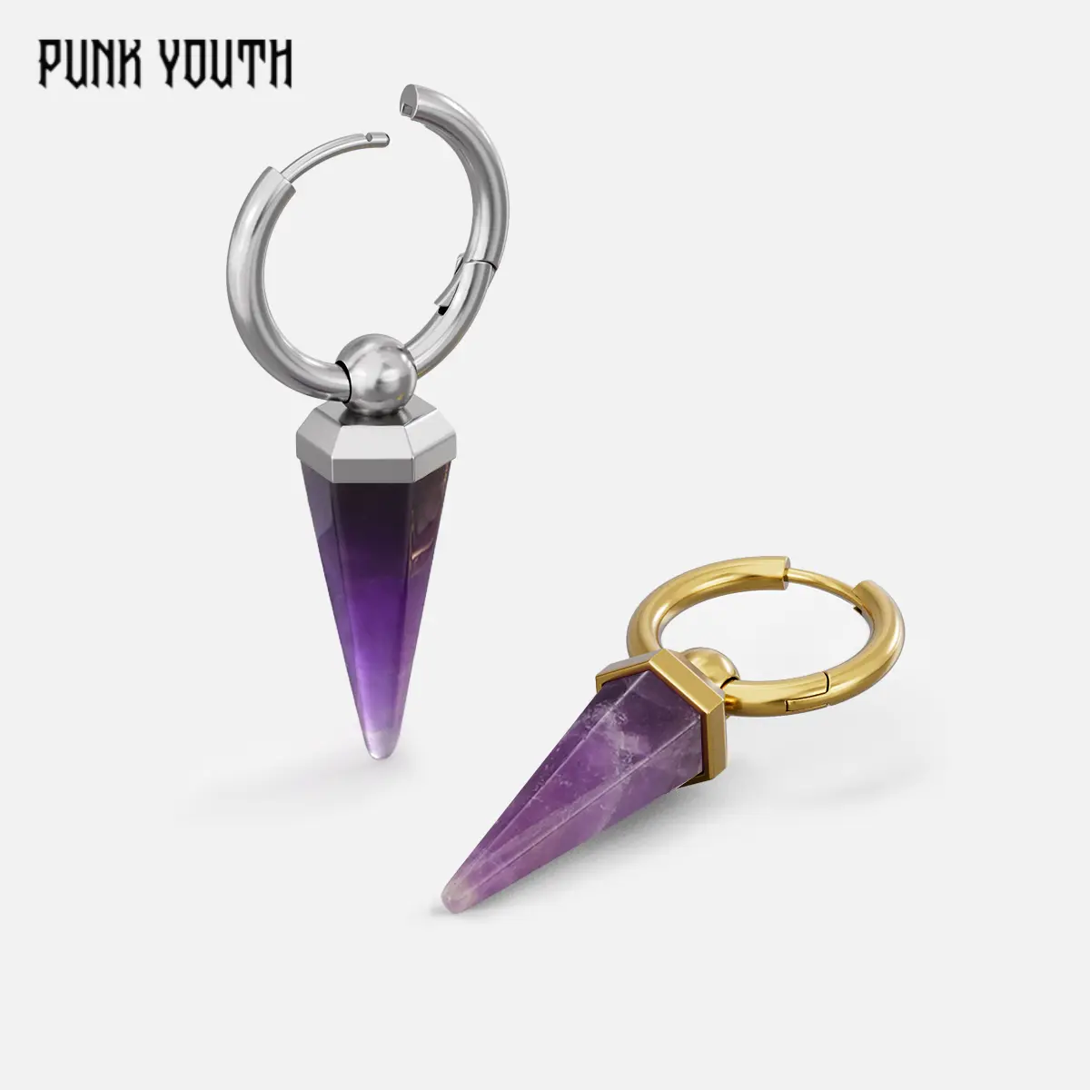 925 sterling silver post CRYSTAL PRISMATIC Earrings