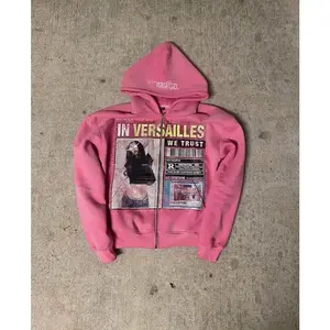 Retro fashion printed hoodie Gothic streetwear men's and women's casual sportswear women's sportswear sweatshirt