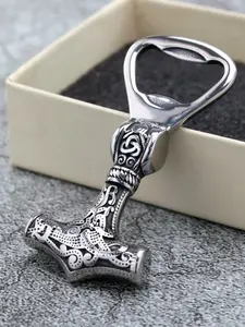 Vintage Viking Hammer Design Bottle Opener, Portable Key Chain Stainless Steel Beer Opener, Fashion Accessories for Men & Women, Keychain Bottle Opener
