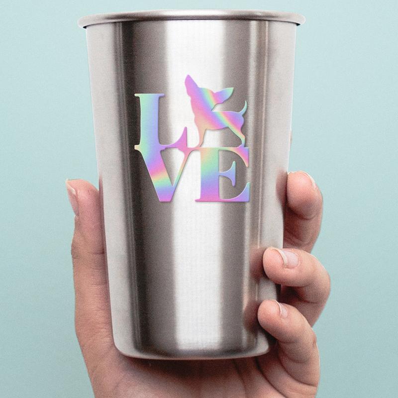 Transparent Decal Stickers Of Love Chihuahua Premium Waterproof Vinyl Decal Stickers For Laptop Phone Accessory Helmet Car Window Mug Tuber Cup Door Wall Decoration