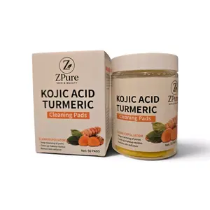 Kojic Acid Turmeric Clarifying Toner Pad for Troubled Skin & Use After Spot Care | Soothing & Calming with Turmeric, Niacinamide, Glycolic Acid  | Korean Skin Care, 50 Pads Daily Smoother
