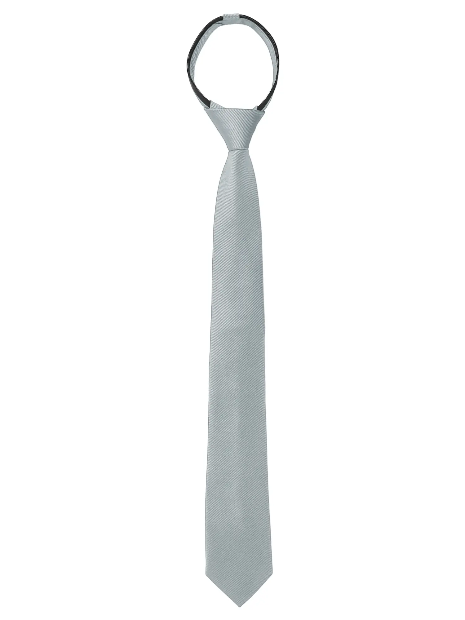 INSPIRE CHIC Men's Skinny Pretied Solid Color Zipper Ties Neck Adjustable Strap Wedding Groom Tie