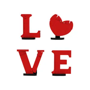 Romantic Love Text Building Block Ornament, Couple Gift, Home Decoration, Romantic Decor, Creative Gift, Children's Assembly Toy