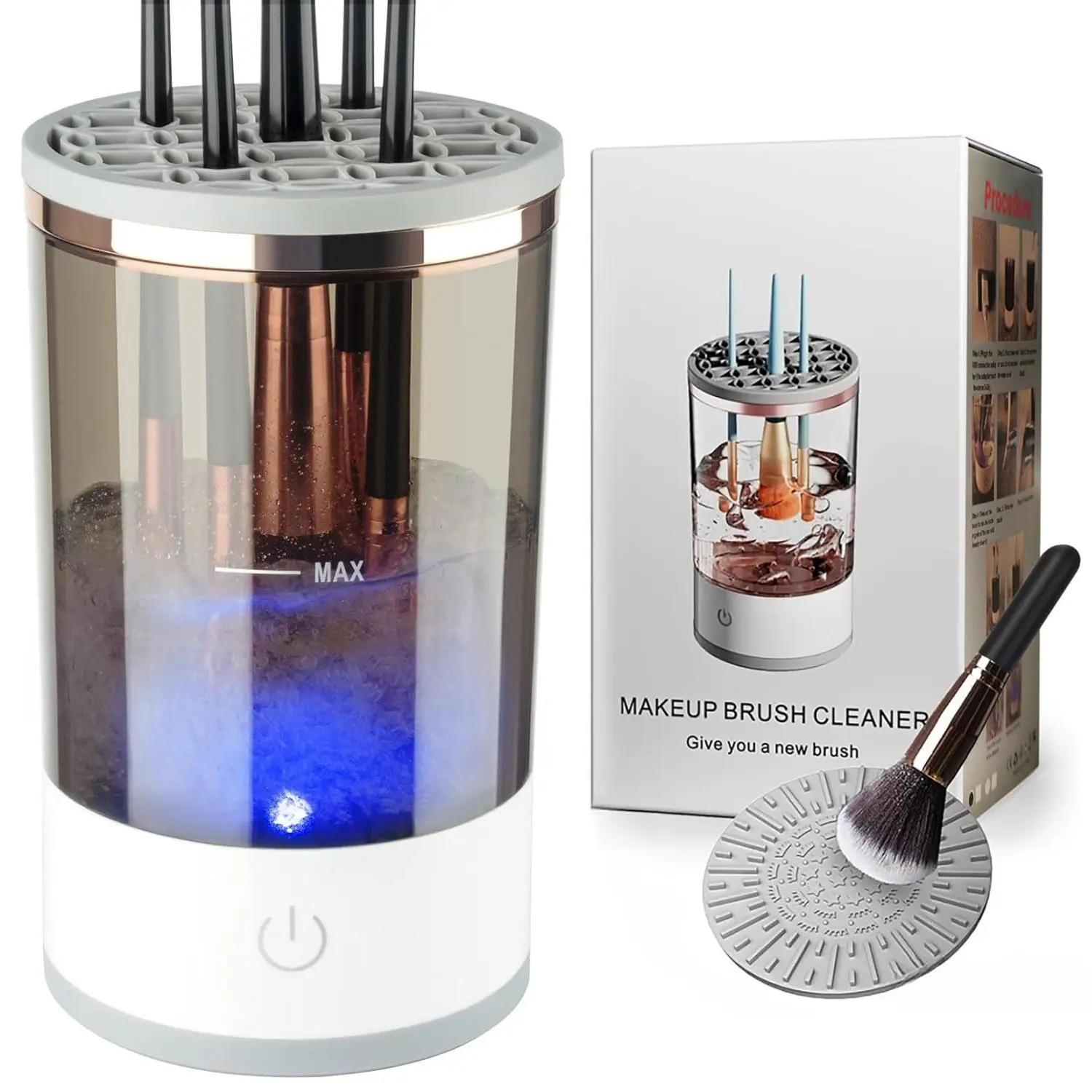 Electric Makeup Tool Cleaner, Portable Electric Makeup Brush Care Tool, Brush Cleansing, Makeup Brush Cleaning, Cosmetic Brushes Cleaner, Exquisite Gift for Women, Wife, Friends.