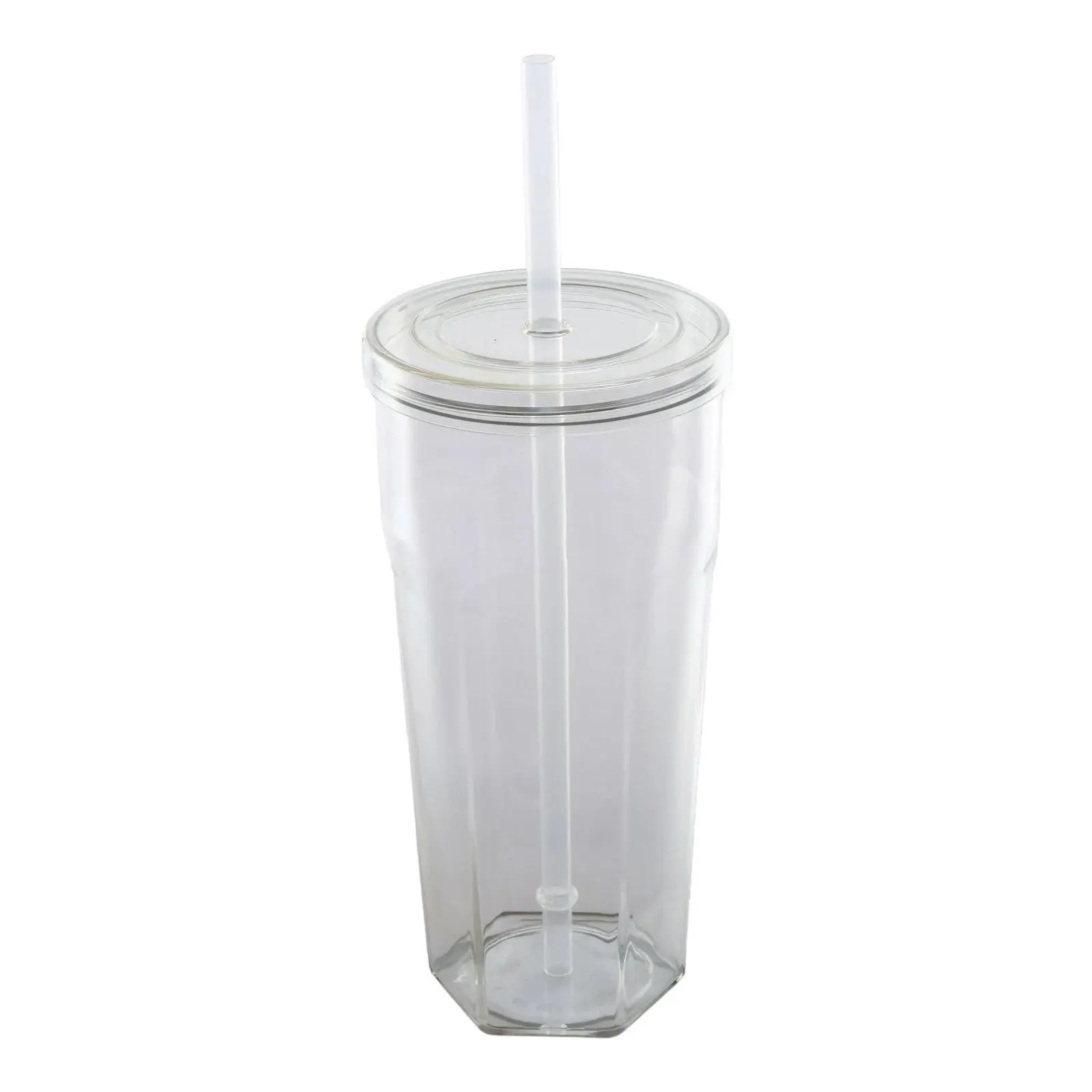 Mainstays 20oz Plastic Tumbler with Screw Top Lid and Straw for Easy Sipping and Versatile Use at Home Office or On the Go