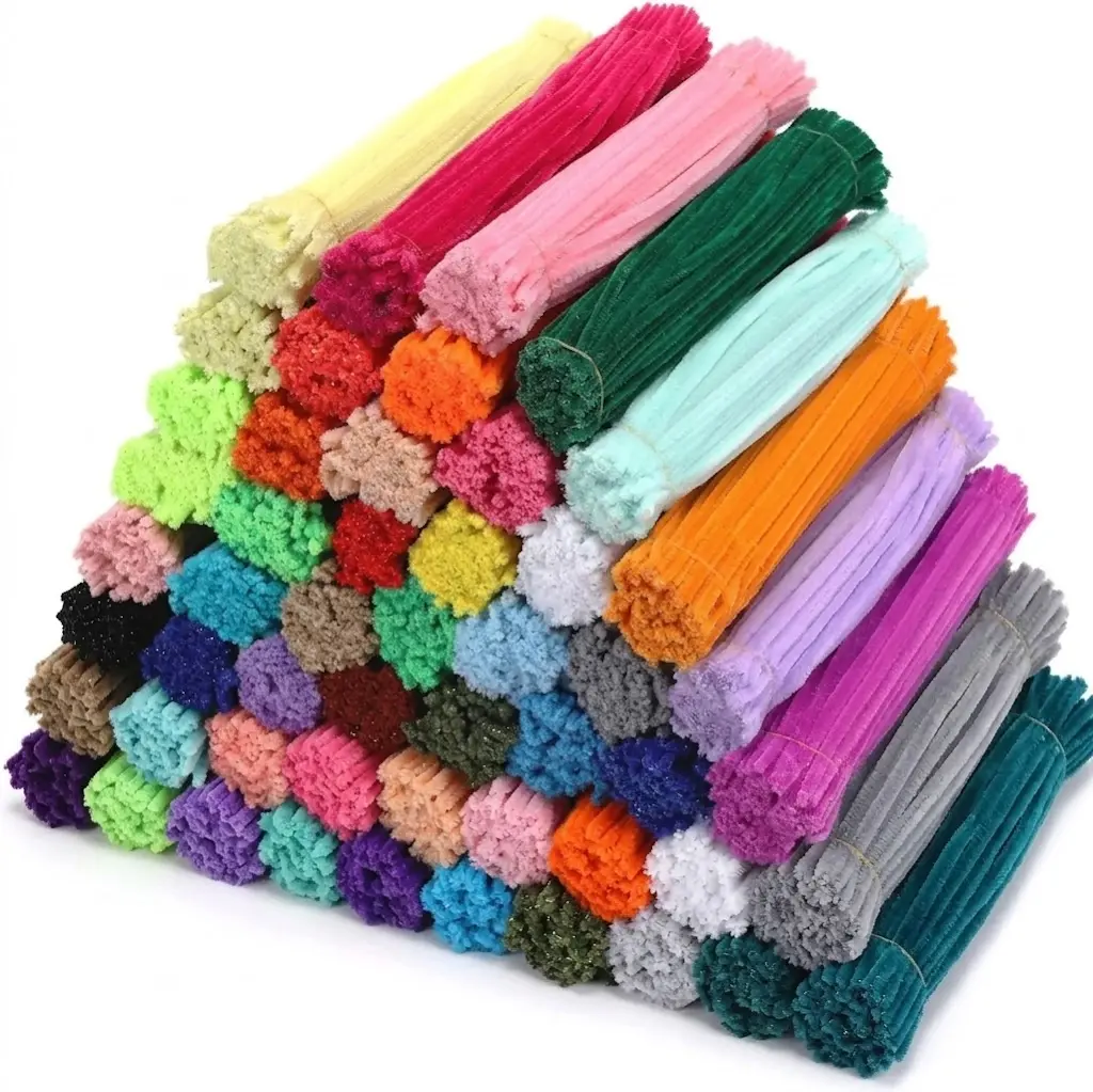 3,000 Pcs Pipe Cleaners, Bulk Craft Supplies, 6 mm x 12 Inch Chenille Stems, Pipe Cleaners for DIY Arts, Crafts, Decorations, and Flowers (Multicolor)