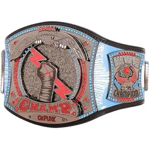 CM Punk Spinner Adult Championship Title Belt Replica - 2mm Leather Straps  - Fan Gift World Wrestling
