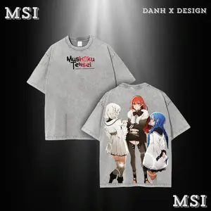 Sylphy, Eris & Roxy | Mushoku Tensei Washed Tee Hoodie Sweater Double Printed Eternal Sisters Graphic — For Bondcore Fans, For Gift Drops That Guard With Heart