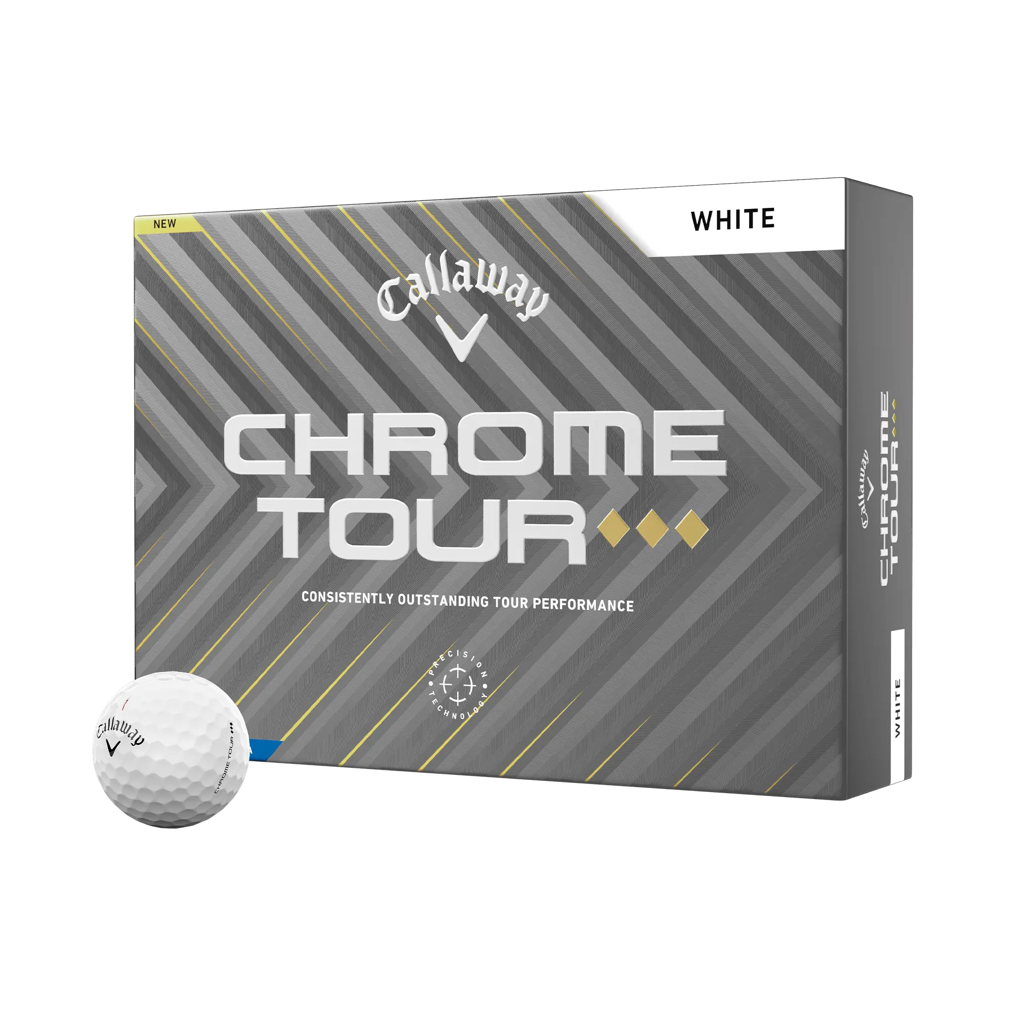 Callaway Golf Chrome Tour Triple Diamond '25 Golf Balls in White