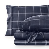 Modern Plaid - Midnight Blue/White