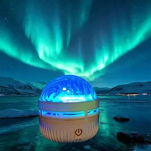 Touch Control LED Aurora Projector, Starry Sky Projector, 16 Colors, USB Powered Projector, USB Rechargeable, Remote Included, Room Decor, Living Room Ambiance, Tabletop Installation