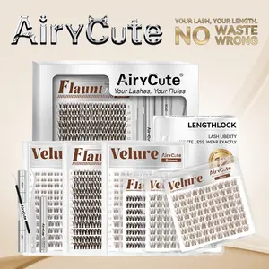 AiryCute Trending Brown Lash Collection|   Dark & Light Brown Velure Flaunt|   Flawless for Fair/Dark Hair|   Reusable, Lightweight & amazing brown Flora Brown Venus Natural Daily, Volumn Style|   Beginner-Friendly|   DIY Lashes