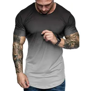 PASLTER  Mens Muscle Gym T-Shirts Short Sleeve Workout Athletic Bodybuilding Cotton Tee M8B857