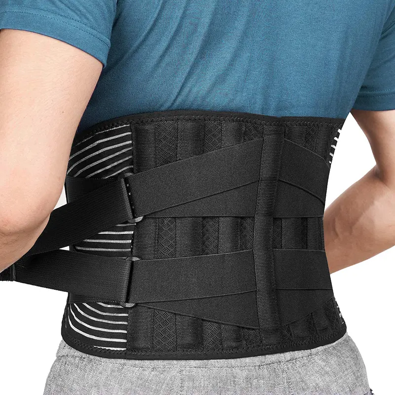 Waist Trainer Belt for Men and Women Waist Cincher Girdle with Hook and Loop Fastener Adjustable Waist Trainer with 6 Stays Waist Belt for Work