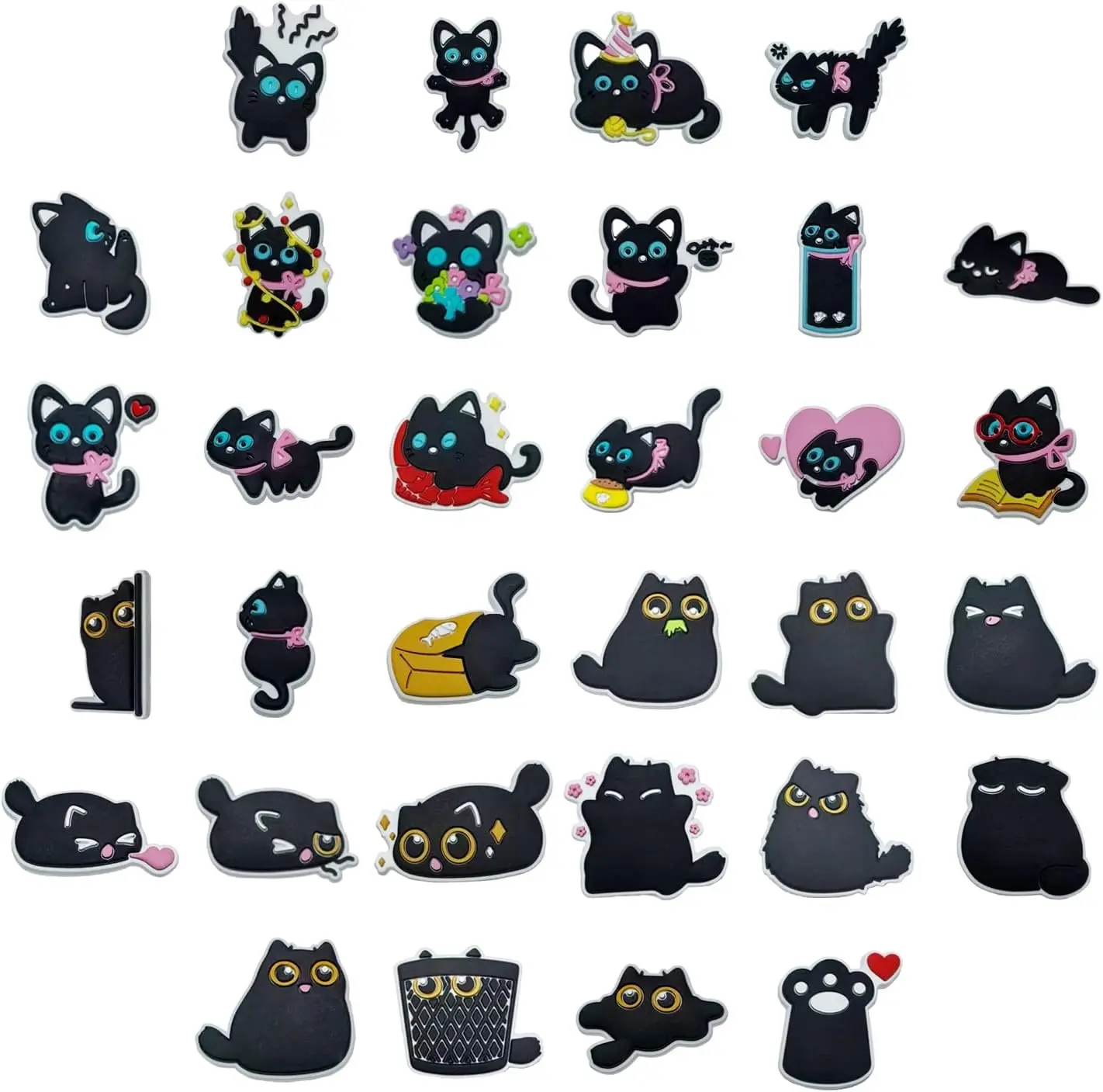 30 PCS Sports and Pets Shoe Charms Set - Basketball, Football, Soccer, Capybara, Cute Cats & Dogs Clog Decoration Pins, Party Favors Gifts for Boys, Girls, and Adults